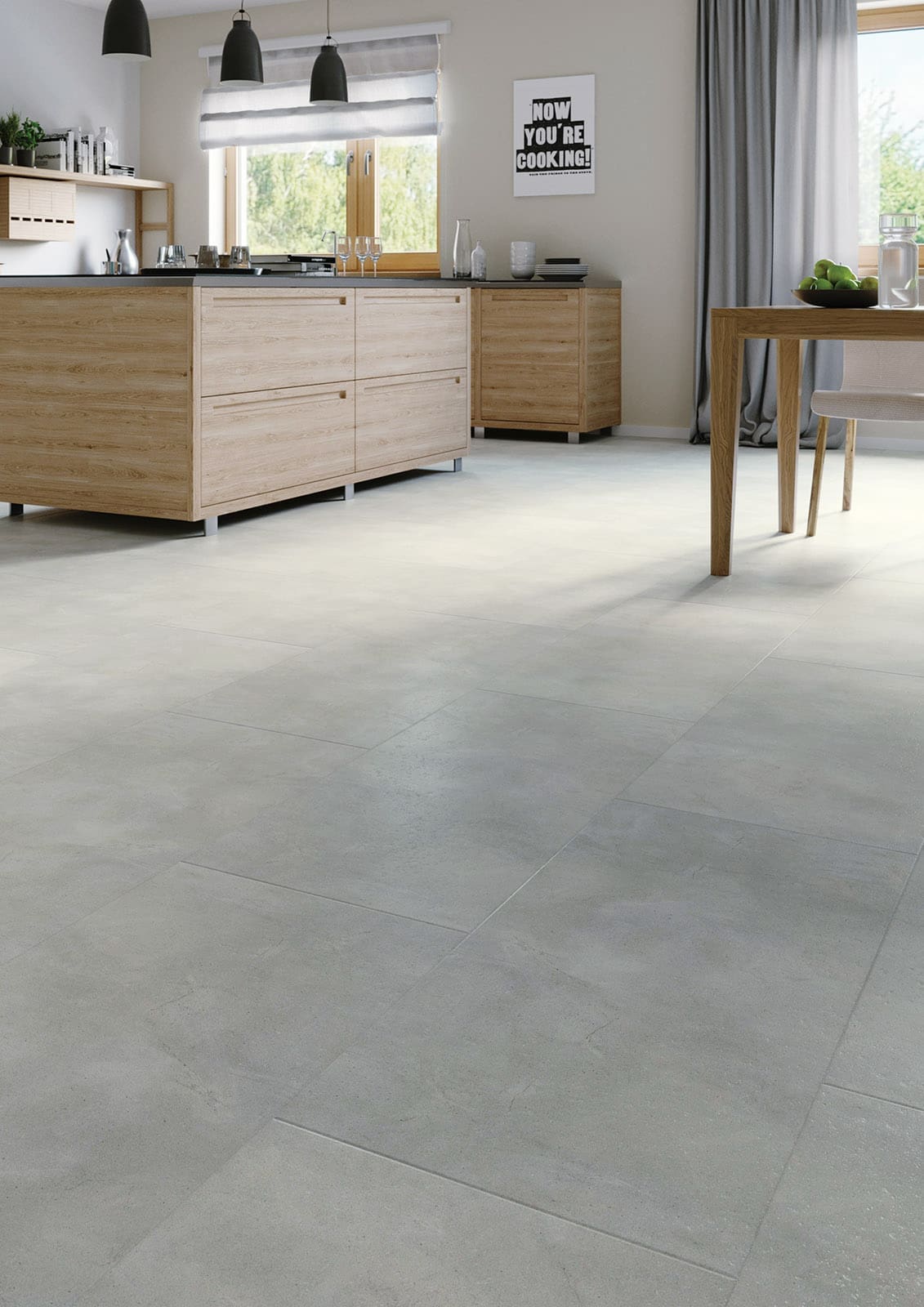 Floer-ComfyClick-Tegel-PVC-Lemelerberg-Lichtgrijs-Sfeer Floer-ComfyClick-Tegel-PVC-Lemelerberg-Lichtgrijs-Smant vloeren